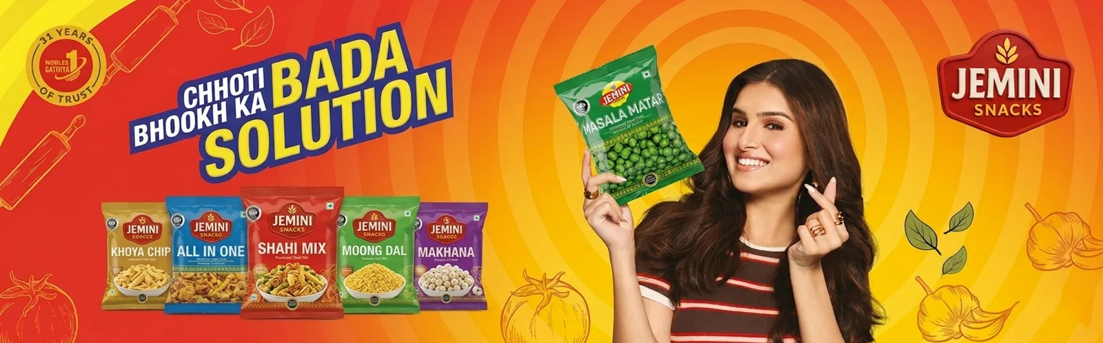 Jemini Snacks - Chhoti Bhookh Ka Bada Solution